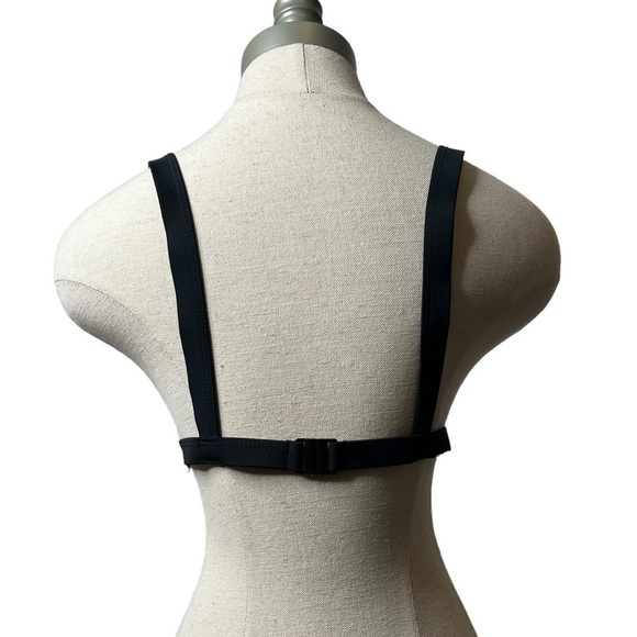 MISSGUIDED Black Beaded Triangle Swim Bikini Top size 10 - Picture 6 of 9